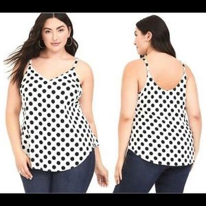 Torrid Size 2 NWT white and black polka dot tank